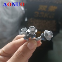 Vente directe usine C1022 Vis autoperceuses en acier au carbone avec revêtement Ruspert, tête hexagonale à bride, pour toiture, avec rondelle EPDM collée