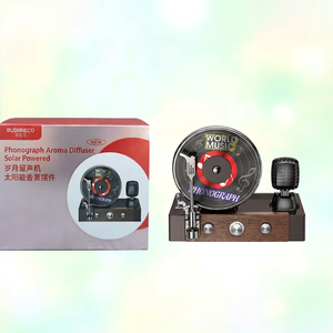 Solar Powered Phonograph Car Fragrance <b>Holder</b> Air Purifier Plastic Natural Evaporation for Seating Modern Style - Product Image 6