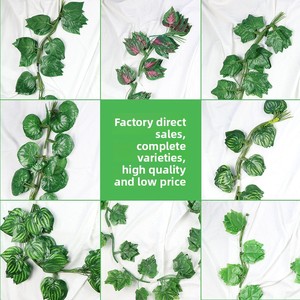 Vente en gros de feuilles de vigne artificielles, lianes de lierre, plantes en plastique, <span class=keywords><strong>d</strong></span>écoration <span class=keywords><strong>d</strong></span>'<span class=keywords><strong>intérieur</strong></span>, modèle A-008 - Product Image 2