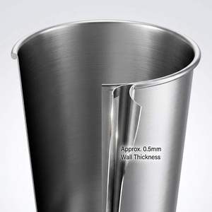 Vente en gros de gobelets empilables en acier inoxydable de 500 ml (16 onces) pour le voyage, le camping et la consommation d'eau - Product Image 3