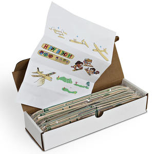 12 "<span class=keywords><strong>Balsa</strong></span> Planeur Avions 6 Pack Bundle Flying Airplane Kit de Construction Assembler et Décorer des Planeurs <span class=keywords><strong>en</strong></span> Bois - Product Image 2