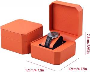Boîte à montres octogonale en cuir PU haut de gamme pour 5 montres, idéale pour le rangement et les cadeaux - Product Image 2
