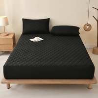 Protège-matelas matelassé en polyester 200TC, imperméable, respirant, doux, moderne et élégant, le plus vendu en gros