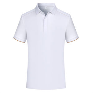เสื้อโปโลแขนสั้นสีดำสีพื้นโพลีเอสเตอร์สำหรับงานสร้างทีมบริษัท - Product Image 2
