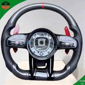 Volant pour Benz <span class=keywords><strong>AMG</strong></span> GT <span class=keywords><strong>CLA</strong></span> GLB <span class=keywords><strong>35</strong></span> 45 GLB GLE 53 63 <span class=keywords><strong>AMG</strong></span> GT S <span class=keywords><strong>4MATIC</strong></span> en fibre de carbone véritable - Product Image 5