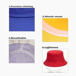 定制可折叠棉质渔夫帽，刺绣文字和照片印花，防紫外线沙滩帽，适合个性化品牌标识 - Product Image 4