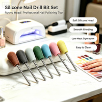 Kit de meuleuses pour ongles en silicone et acrylique Evolisse Beauty - Formes coniques/arachide/plates multi-grains pour nettoyer les cuticules et percer les ongles