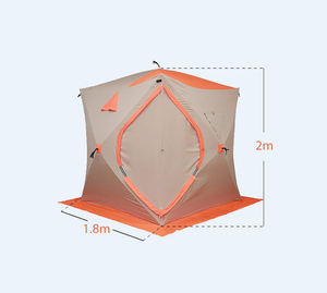 Tentes automatiques hexagonales isolées OEM pour l'extérieur, tente cube 1,8*2, tentes de pêche sur glace pour le camping hivernal - Product Image 6