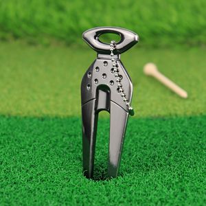 <b>Golf</b> Divot Tool Zinc Alloy Short Chain Convenient Green Fork For <b>Golf</b> Course Repair - Product Image 1