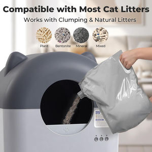 Kotak Pasir Kucing Otomatis Pintar Kapasitas Besar 75L dengan Kontrol Aplikasi Wi-Fi dan Filter Penghilang Bau untuk Banyak Kucing - Product Image 5
