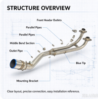 Système d'échappement complet de course modifié de qualité européenne pour moto V8, compatible JOG V8, DIO, BWS, ZX, DIO90, RR, DIO 26AA, ZX 26AA