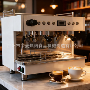 เครื่องชงกาแฟเชิงพาณิชย์กำลังการผลิตสูง 2 หัวชง พร้อมเกจวัดแรงดันคู่ สำหรับร้านกาแฟและร้านค้าในเครือ - Product Image 2