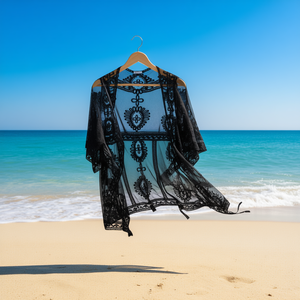 Copricostume Sexy da Donna in Chiffon per l'Estate, Sarong Bikini, Copricostume Kaftan da Spiaggia W22054-33 - Product Image 3