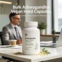Capsules de racine d'Ashwagandha pour soulager le stress et favoriser le sommeil chez l'adulte, végétaliennes/gélatine naturelle, vente en gros