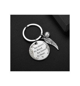 Pas soeurs par le sang mais soeurs par coeur porte-clés d'amitié pour femmes adolescentes pour meilleur ami cadeau de remise des diplômes d'anniversaire - Product Image 5