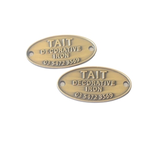 Nhãn Hiệu Riêng Cổ Theo Yêu Cầu Biển Tên Bằng Đồng Khắc 6*4Cm Nhãn Hiệu Kim Loại Đồ Nội Thất Chất Liệu Hợp Kim Kẽm - Product Image 3