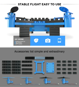 2023 Y thành tự làm khối xây dựng Drone 2.4GHz mini có thể tháo rời rc Quadcopter với Camera HD - Product Image 4