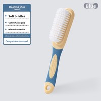 Brosse de nettoyage polyvalente à long manche - Poils en nylon doux pour nettoyer les vêtements, les chaussures, les sols et les chambres d'hôtel