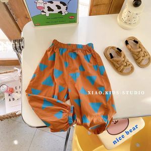 Pantalon de plage mi-taille pour enfants, motif floral vintage, imprimé numérique, anti-moustiques, enduit PU, protection solaire, pour les vacances des garçons - Product Image 6