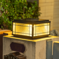 Lampadaire solaire LED moderne IP65 pour jardin et pelouse, pour l'extérieur villa, paysage, escalier, clôture, éclairage de pilier, style lumineux