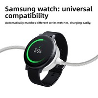 Câble USB-C vers USB-C de 1,5 mètre, 100 W, en alliage de zinc, charge rapide, chargeur sans fil magnétique 2 en 1 pour montre connectée