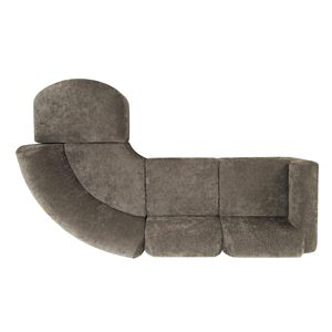 <span class=keywords><strong>Canapé</strong></span> modulable incurvé OEM avec ottoman, ensemble 4 pièces, éponge compressée haute densité, entièrement assemblé pour salon et salle de séjour - Product Image 4