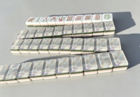 Tuiles de mahjong américaines en acrylique de haute qualité, texture cristal de glace 3D moderne, écologiques, portables, ensemble de mahjong américain à 4 couches