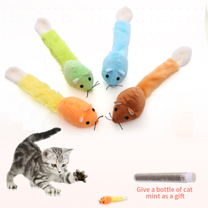 Nouveau design <span class=keywords><strong>multicolore</strong></span> en peluche cataire <span class=keywords><strong>chat</strong></span> jouet à mâcher interactif souris longue queue souris jouets souris jouet pour <span class=keywords><strong>chat</strong></span> - Product Image 2