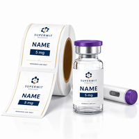 Petites étiquettes autocollantes en BOPP imperméables personnalisées pour flacons de 3 ml, 5 ml, 10 ml, autocollants en vinyle pour bouteilles de liquide