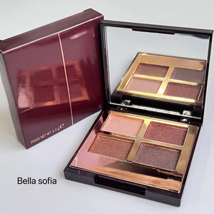 Palette de fards à paupières 4 couleurs de marque de luxe, longue tenue, 5g, finition métallique, imperméable, rose, brun, nude, scintillant, pailleté - Product Image 4