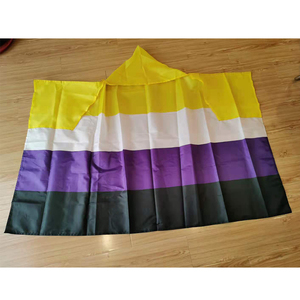Chapeau à manches en forme de cape arc-en-ciel LGBTQ Pride, 100 % polyester, durable, écologique, 3x5 pieds, personnalisable, pour <span class=keywords><strong>festival</strong></span>/parade - Product Image 6