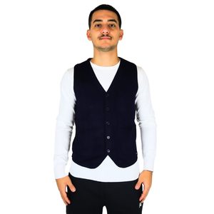 Gilet pour homme Take Two Uomo UTA6407 Blu, veste en tricot bleu marine, tenue formelle - Product Image 1
