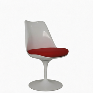 Chaise Tulip pour hôtel, chaise pivotante de salle à manger, design mid-century, dossier en plastique, chaise de loisirs moderne - pieds en métal - Product Image 1