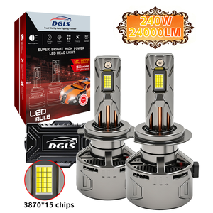 ไฟหน้า LED X39 240วัตต์ความสว่างสูงไม่มีจุดด่างดำกว้างขึ้นและให้แสงสว่างมากขึ้น6500K มองเห็นกลางคืนได้ชัดเจน <span class=keywords><strong>H1</strong></span> H4 H7 - Product Image 1