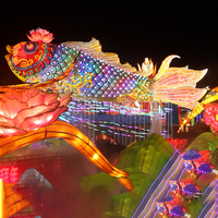 Fisch form Große chinesische Laternen Heißer Verkauf Tier Chinesische Laterne Chinesische Straßen laternen Für Festival dekoration