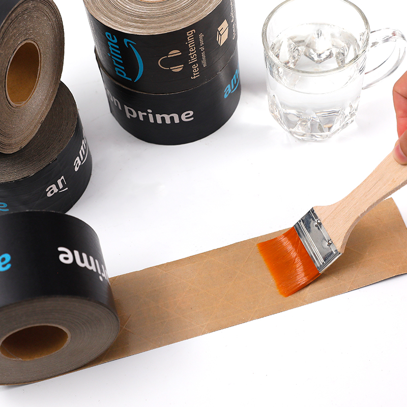 In Stock Hot Selling Waterproof Paper Tape Self-Adhesive & Water-Activated Heavy Duty Carton Sealing Tape with Custom Print
