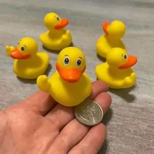 Popular Desktop Ornaments/Car Center Console Decorations Wholesale Toy Custom Logo Finger Duck Rubber Ducks - Product Image 6