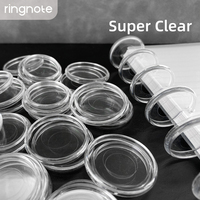 Disques acryliques RINGNOTE 32 mm (1,25 pouce) – Lot de 1000 disques de reliure super transparents en tissu/PVC pour carnets et albums