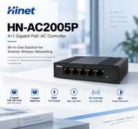 Switch PoE Gigabit 4 ports Hinet, contrôleur AP sans fil AC, routeur 65W IEEE802.3af/at, 1 WAN, 4 LAN, 64 APs, réseau WiFi