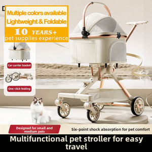 Küçük Toplu Toptan Oxford Geri Çekilebilir Katlanabilir Evcil Hayvan Arabası Teleskopik Köpek Kedi Puset Arabası Küçük/Orta Boy Köpekler İçin Taşınabilir - Product Image 1