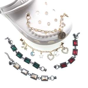 2025 nouveauté haut de gamme métal cristal <span class=keywords><strong>roche</strong></span> sabot chaînes à la mode chaussure décoration accessoire pour femmes bricolage sabot chaussures - Product Image 2