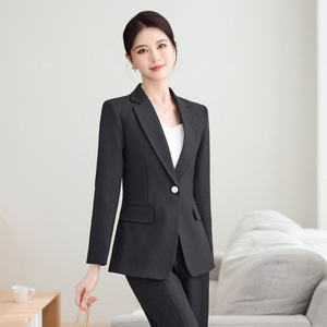 Women's Pink Suit Set Three Quarter Sleeve Anti-Wrinkle Casual Commute Business Wear - Product Image 2