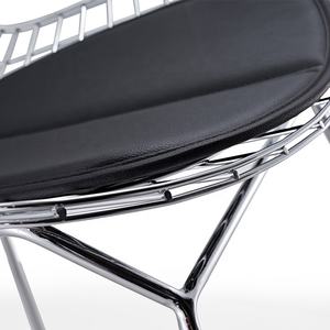 Silla de comedor de diamante de PVC de metal cromado de estilo de ocio simple clásico moderno Silla de <span class=keywords><strong>restaurante</strong></span> café - Product Image 5