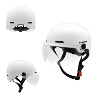 Nouveau design, casque de scooter électrique à 4 aérations avec visière, casque de cyclisme pour adultes, demi-visière pour casques