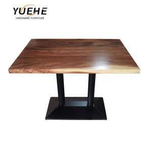 Sử Dụng Thương Mại Bằng Gỗ Nhà Hàng Cafe Bảng Vuông Óc Chó Gỗ Top Kim Loại Cơ Sở Bảng Vuông Cho Quán Cà Phê Nhà Hàng - Product Image 4