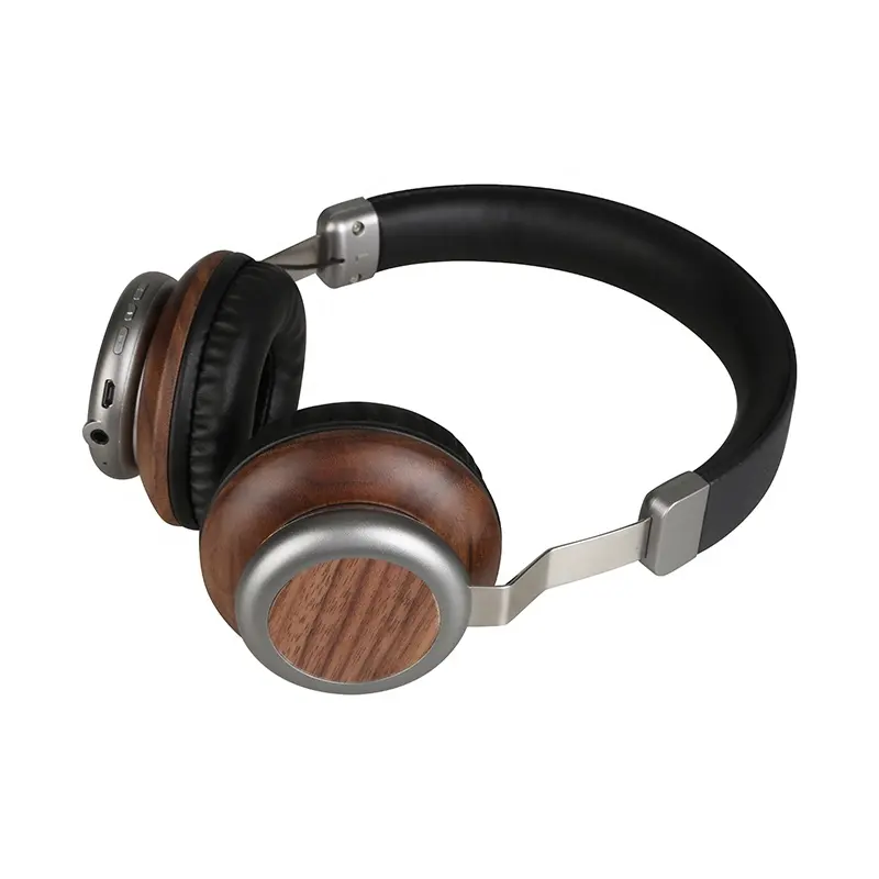 High Quality Headset Factory Price Custom Logo Wireless Wood Headset