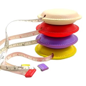 Cinta Métrica Promocional Mini Colorida de 1.5M, Cinta Métrica de Cuero PU Hecha a Mano - Product Image 4