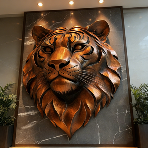 Statue en bronze d'animal réaliste en laiton sur mesure pour <span class=keywords><strong>le</strong></span> hall d'hôtel, <span class=keywords><strong>le</strong></span> <span class=keywords><strong>restaurant</strong></span>, la décoration de cheminée, la sculpture murale, <span class=keywords><strong>le</strong></span> Nouvel An chinois - Product Image 3