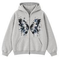 Sweat à capuche d'hiver coupe régulière en coton tricoté épais 100 % coton, coupe-vent et écologique, avec impression graphique personnalisée ODM