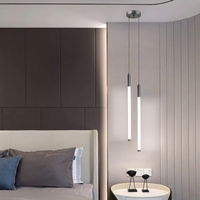 Suspension linéaire dorée créative et minimaliste pour salon, chambre à coucher, lampe de chevet et comptoir de bar – Design de luxe